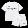H.u.g.o Kids 2 Piece Short Set - Yellow