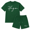 H.u.g.o Kids 2 Piece Short Set - Dark Green