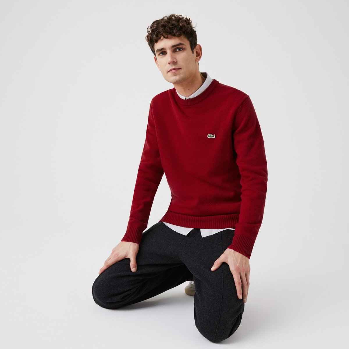 Lacoste Solid Sweatshirt - Burgendy