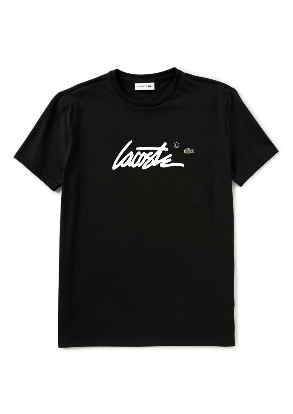 Lacoste Signature Tee - Black - Brand Store