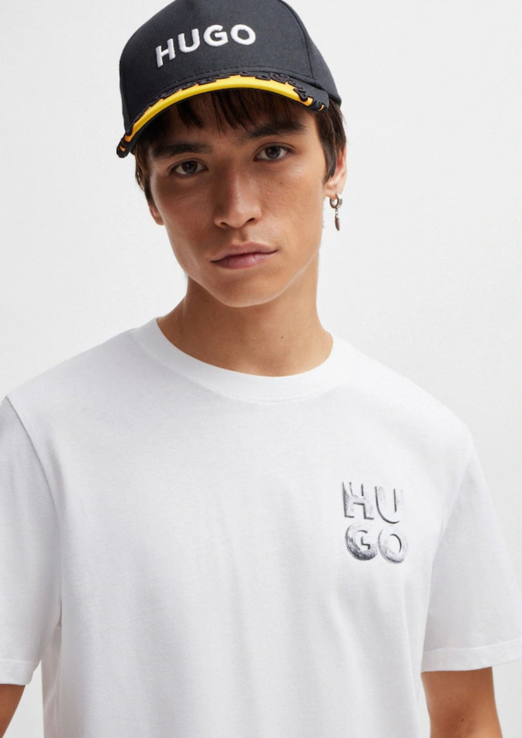 Hugo Square Logo Tee - Black - Brand Store