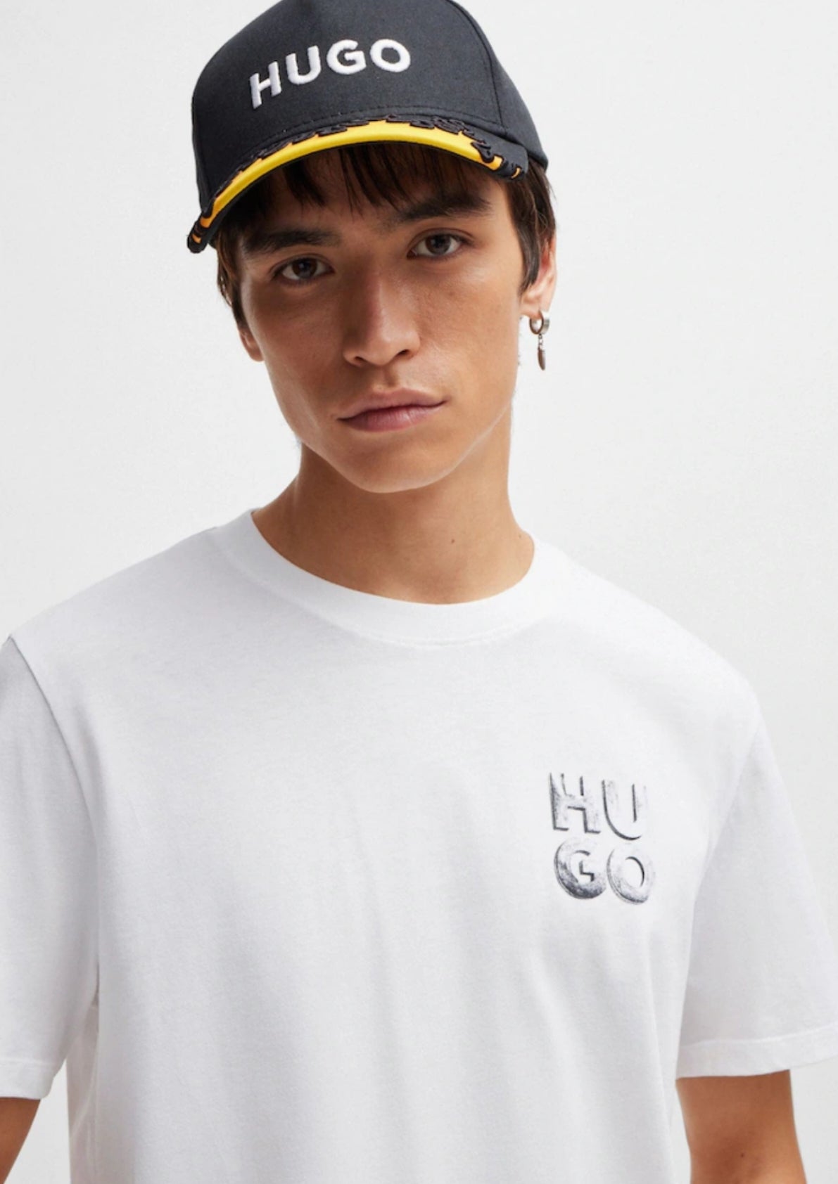 Hugo Square Logo Tee - Black - Brand Store