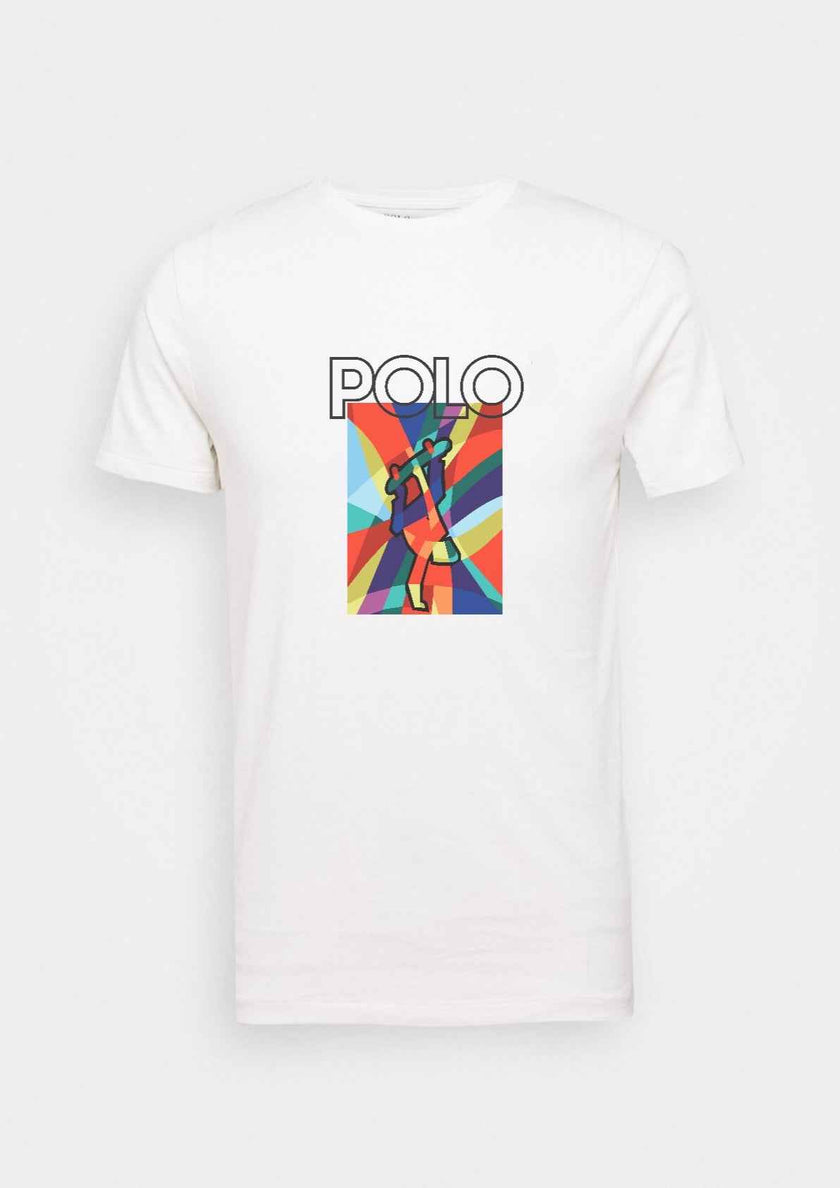 Polo Multi graphic Tee - White