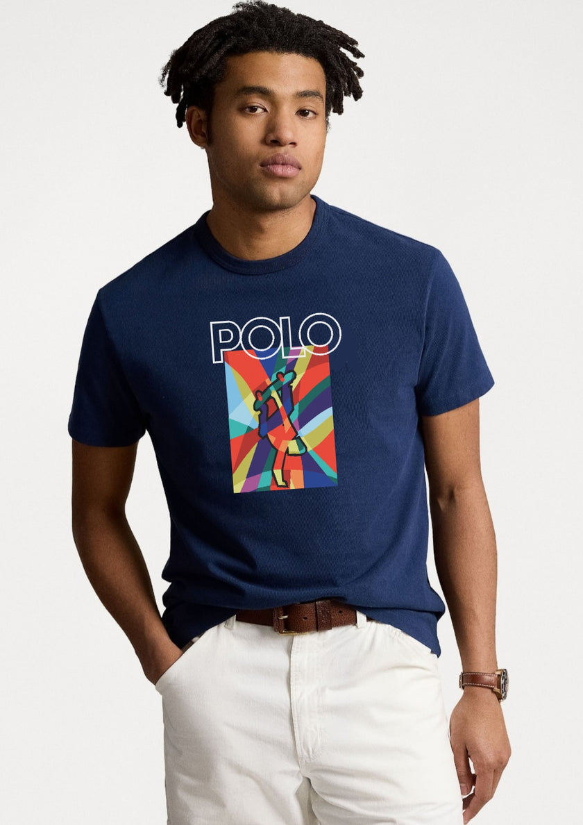 Polo Multi graphic Tee - Navy - Brand Store