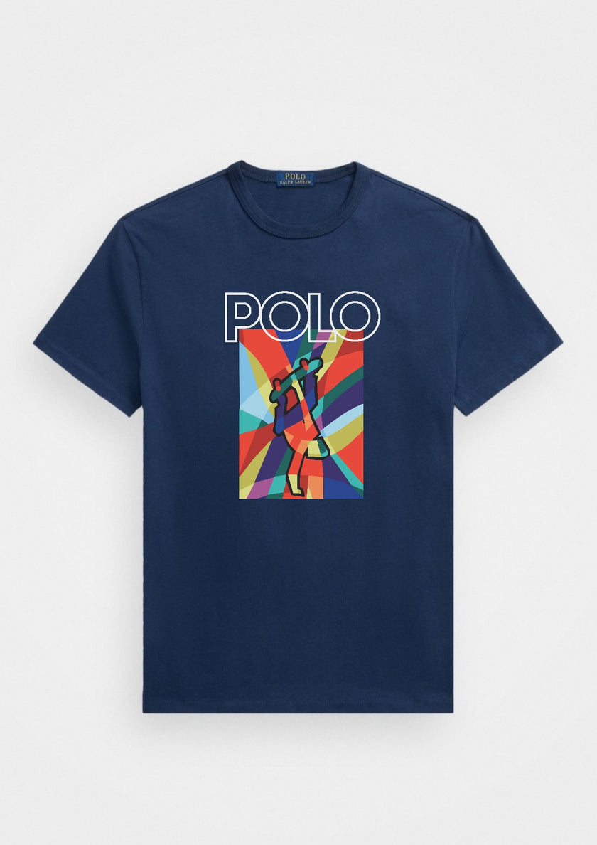 Polo Multi graphic Tee - Navy - Brand Store
