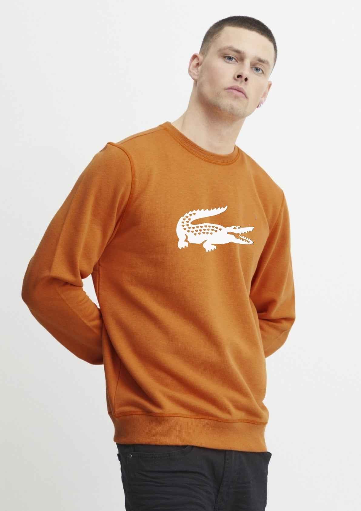 Lacoste Crocodile Sweatshirt - Rust Orange