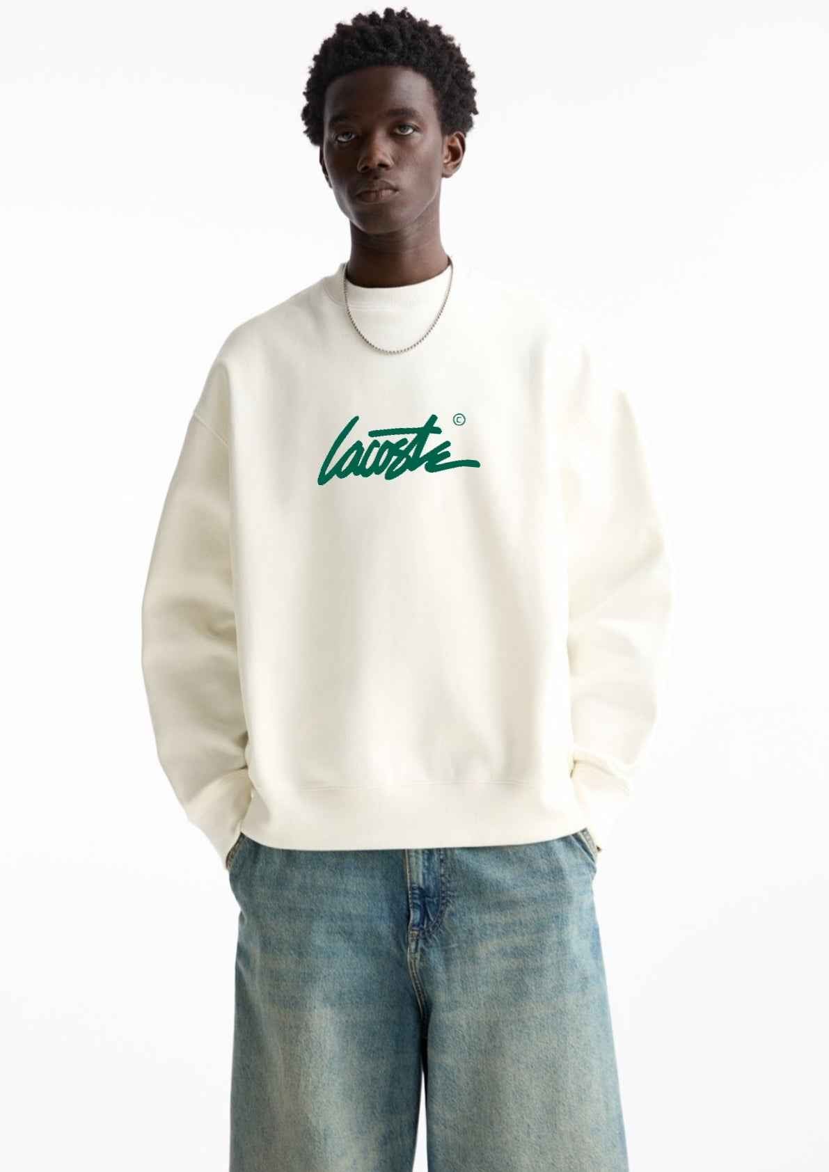 Lacoste Signature Sweatshirt - Cream White