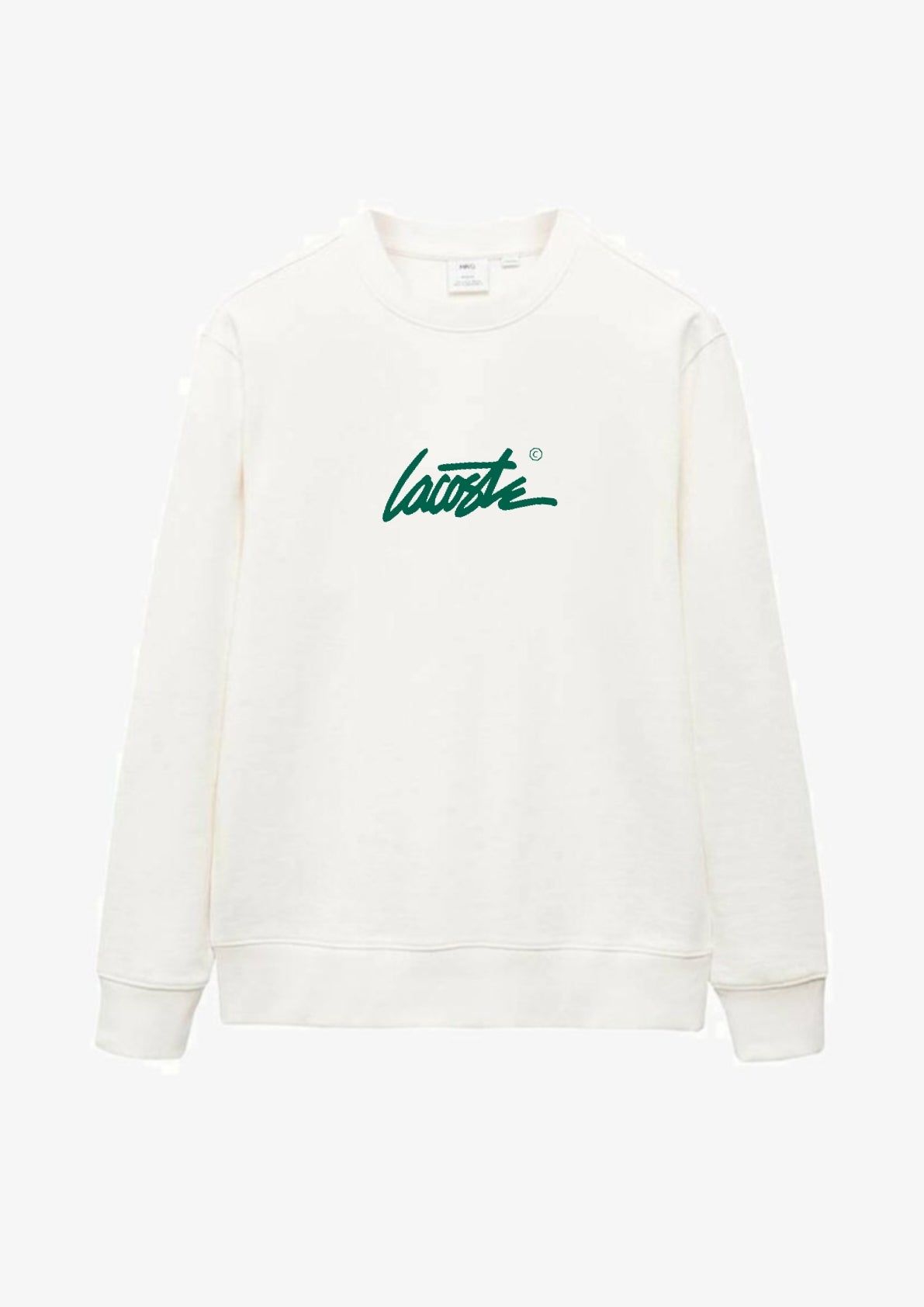 Lacoste Signature Sweatshirt - Cream White - Brand Store