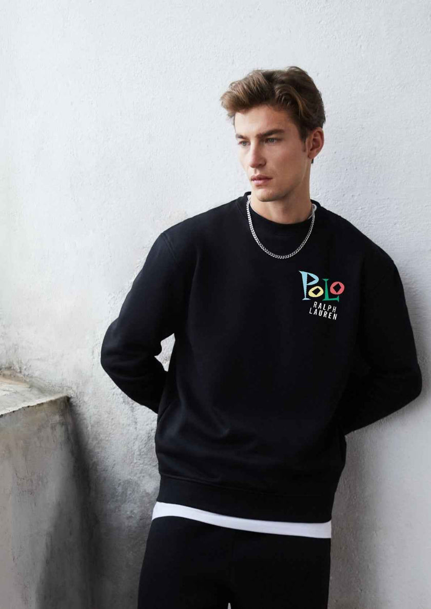 Polo Multicolor Logo Sweatshirt - Black