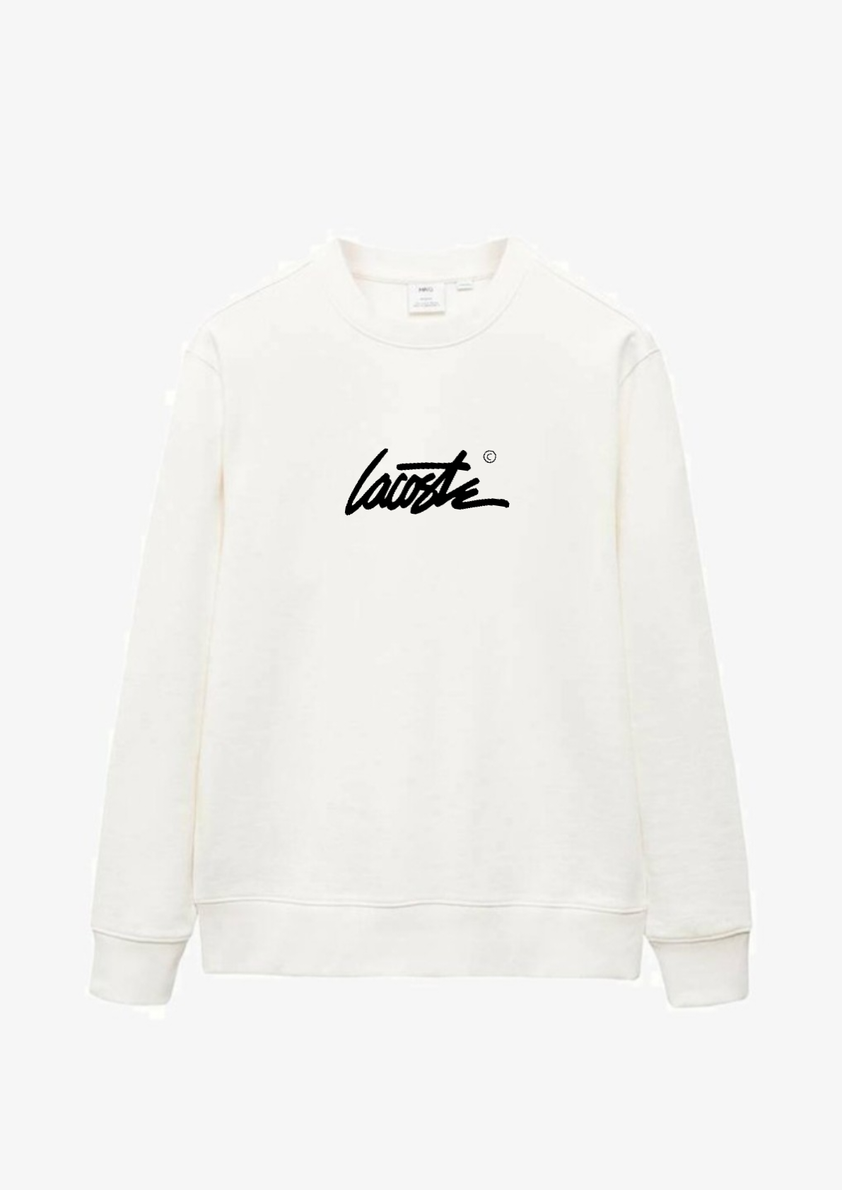 Lacoste Signature Sweatshirt - Cream White - Brand Store
