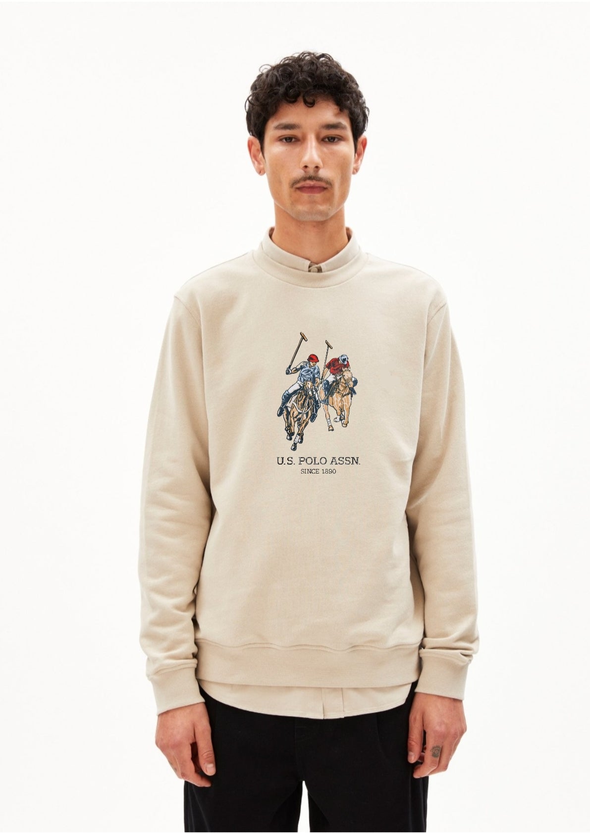USPA Dual Pony Sweatshirt - Off White - Brand Store
