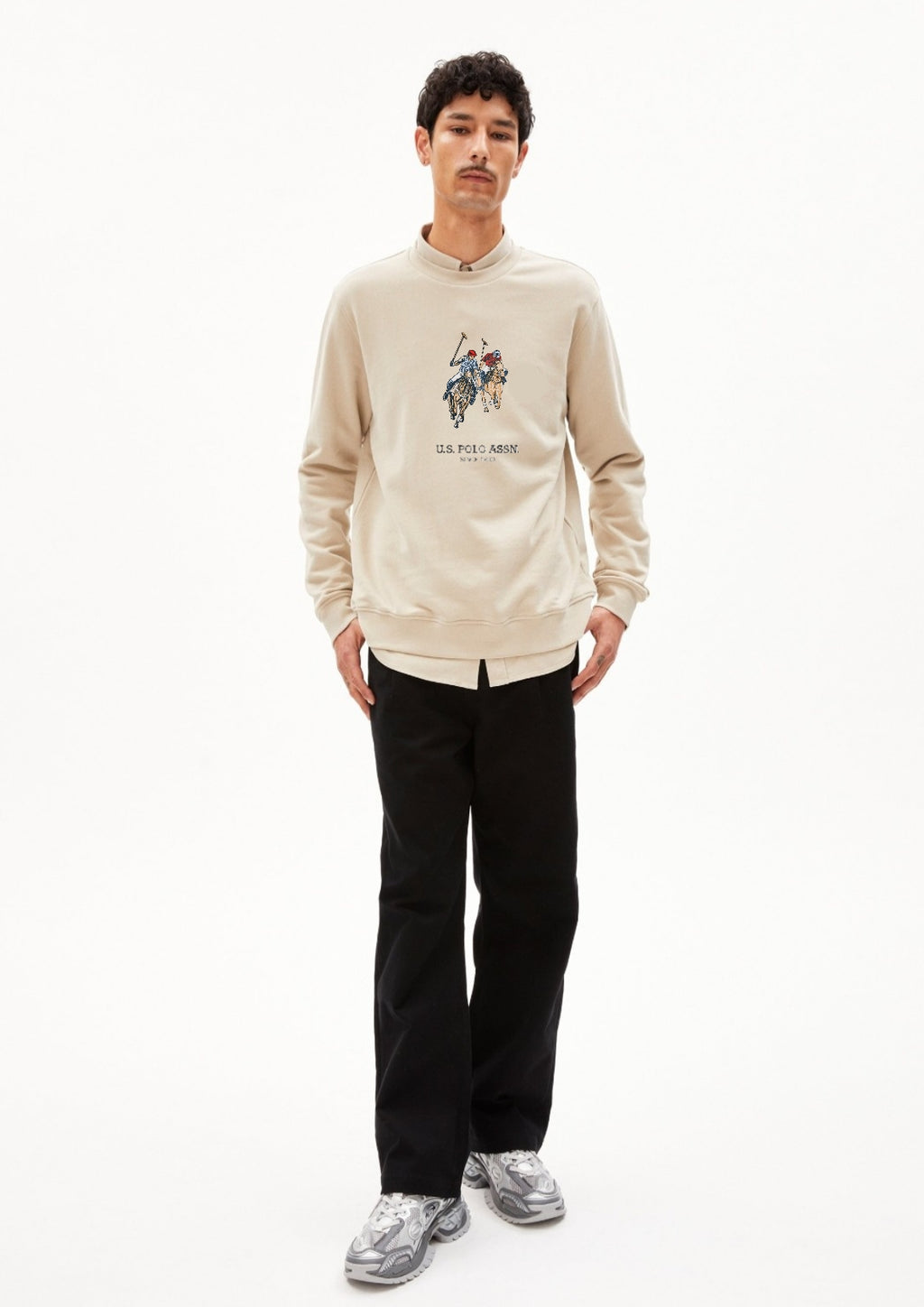 USPA Dual Pony Sweatshirt - Off White - Brand Store
