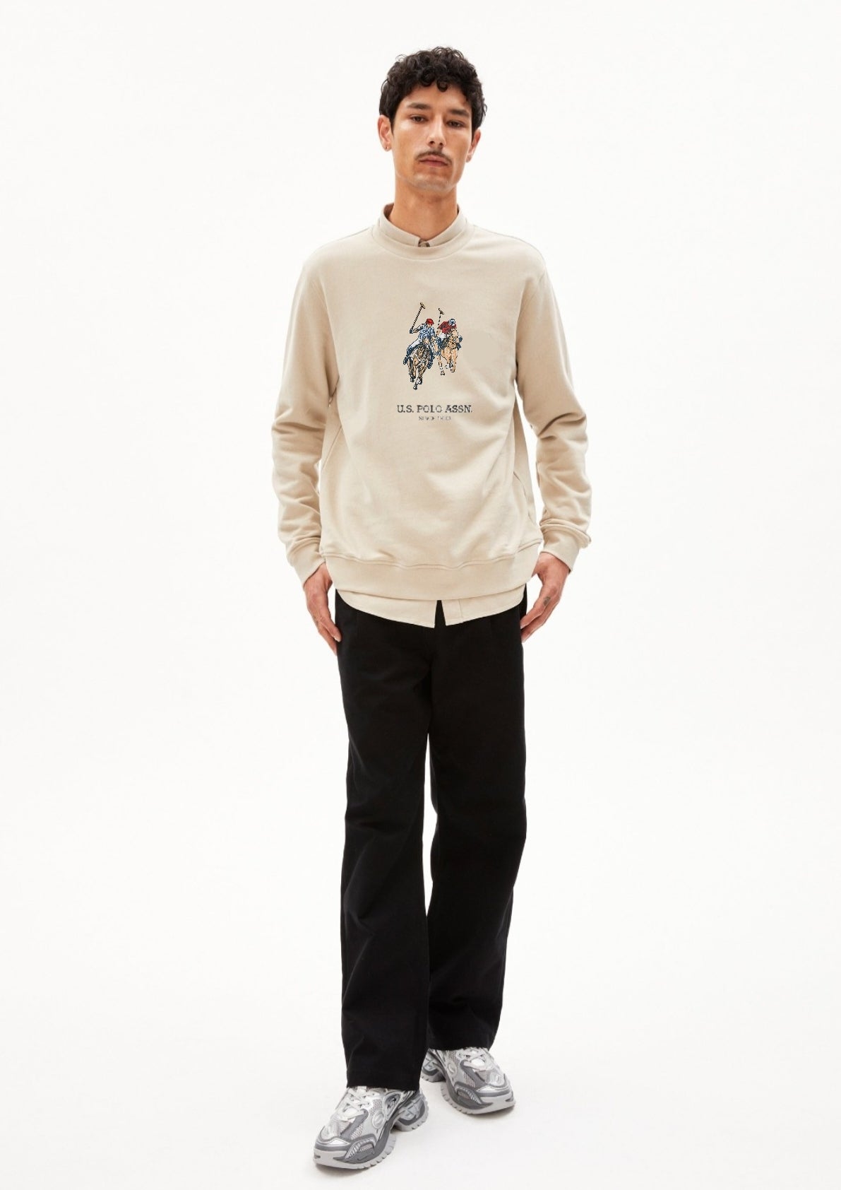 USPA Dual Pony Sweatshirt - Off White - Brand Store
