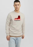 Hugo Lion Graphic Sweatshirt - Biege - Brand Store
