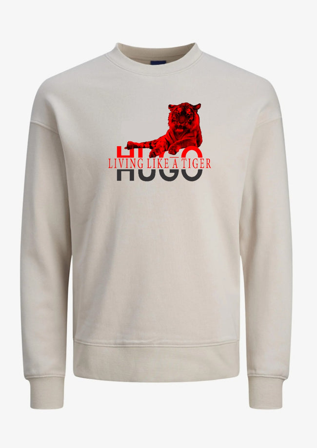 Hugo Lion Graphic Sweatshirt - Biege - Brand Store