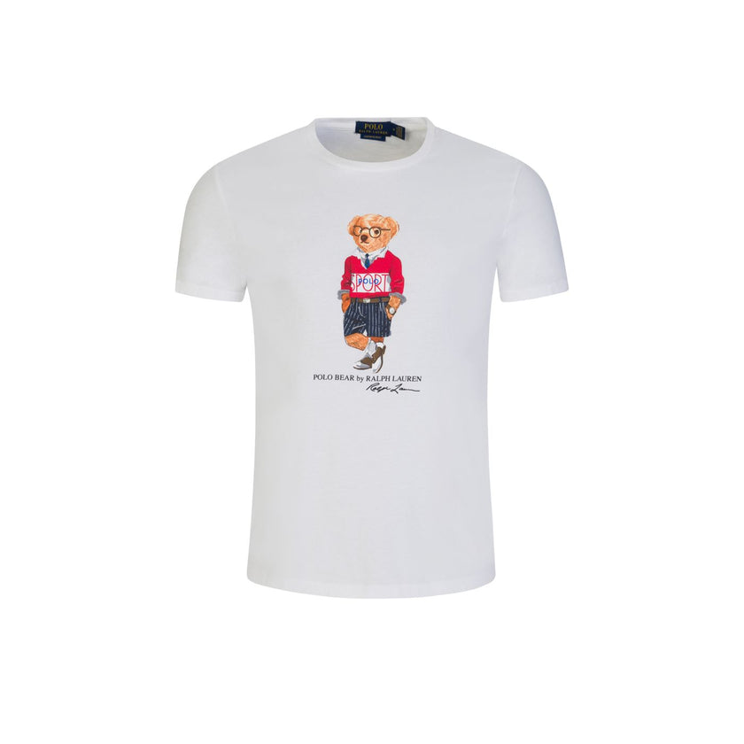 Polo Bear Sports Logo Tee - White - Brand Store