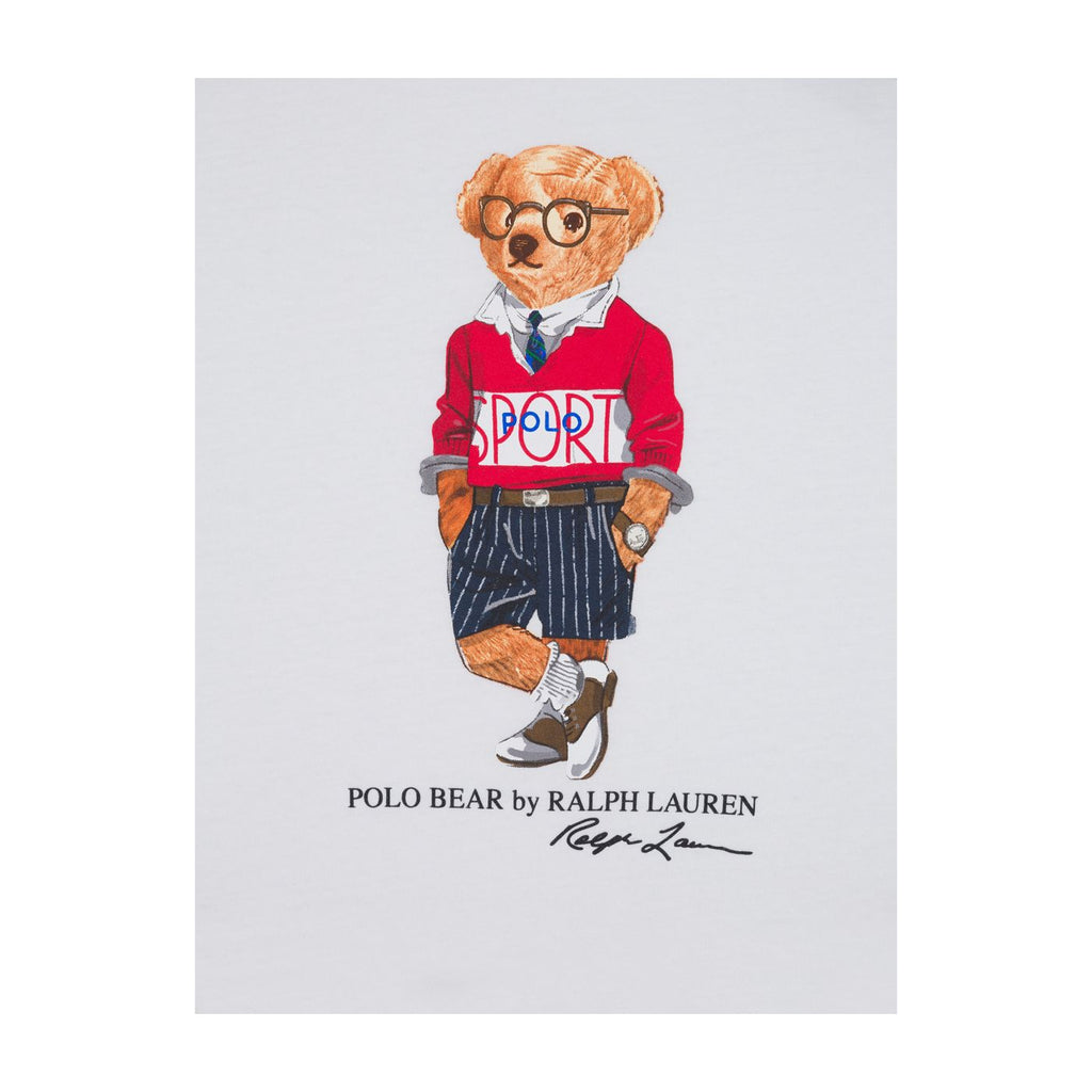 Polo Bear Sports Logo Tee - White - Brand Store