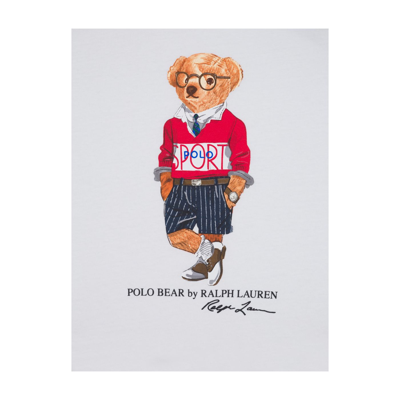 Polo Bear Sports Logo Tee - White - Brand Store