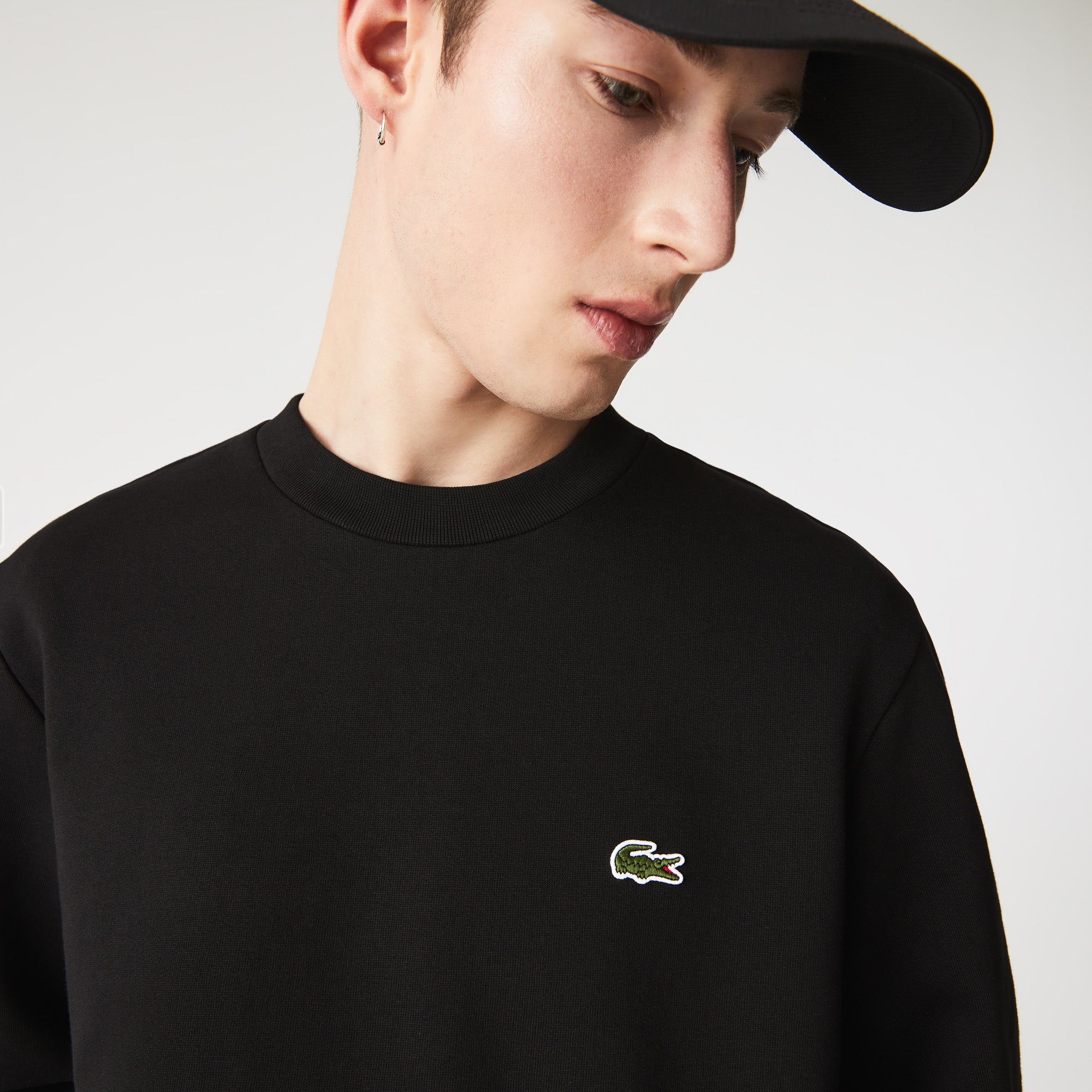 Lacoste Solid Sweatshirt - Black - Brand Store