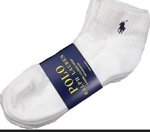 Cotton Blend Crew Sock - Black