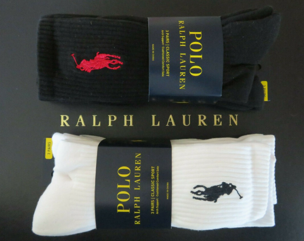 Cotton Blend Crew Sock - Black