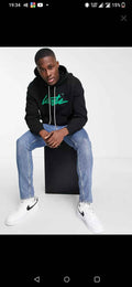 Lacoste Signature Pullover Hoodie - Black