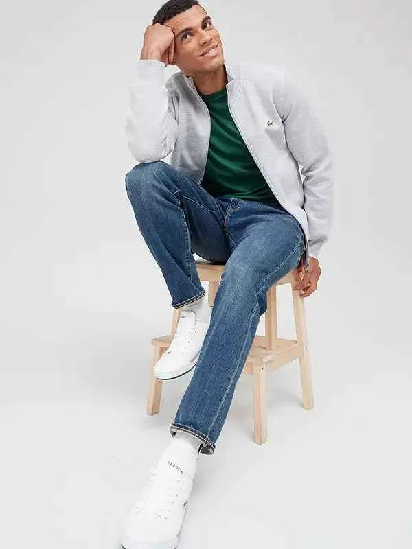 Lacoste Mockneck Full Zipper - Gray