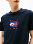 Tommy Hilfiger Logo T Shirt Navy Blue