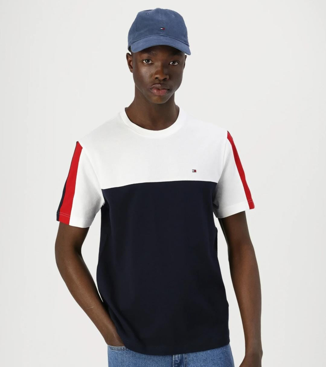 Tommy Colorblock T-shirt Navy/White