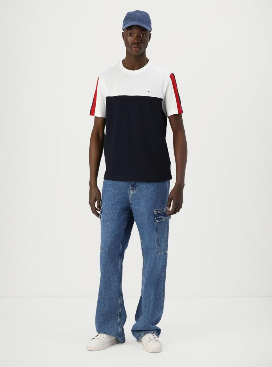 Tommy Colorblock T-shirt Navy/White