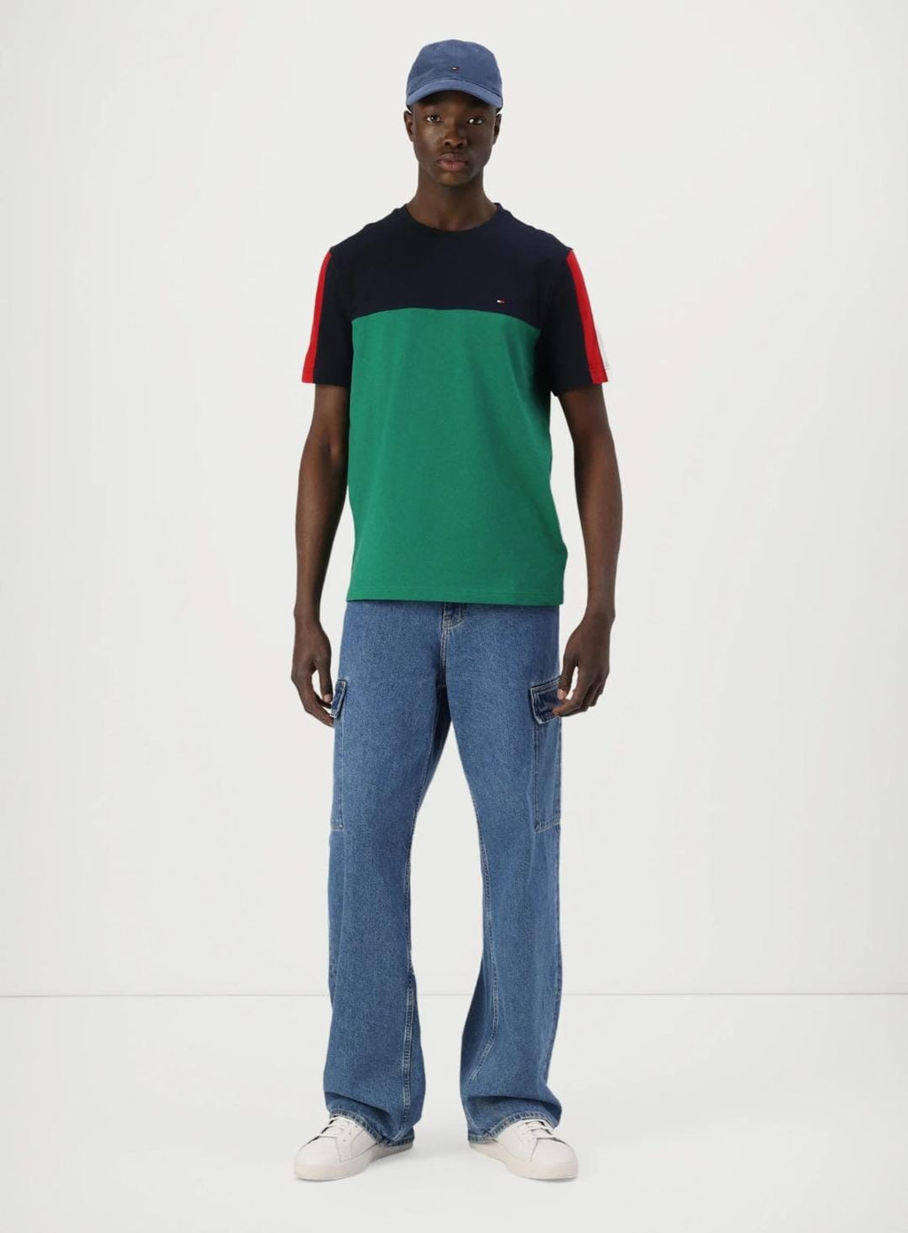 Tommy Colorblock T-shirt Navy/White