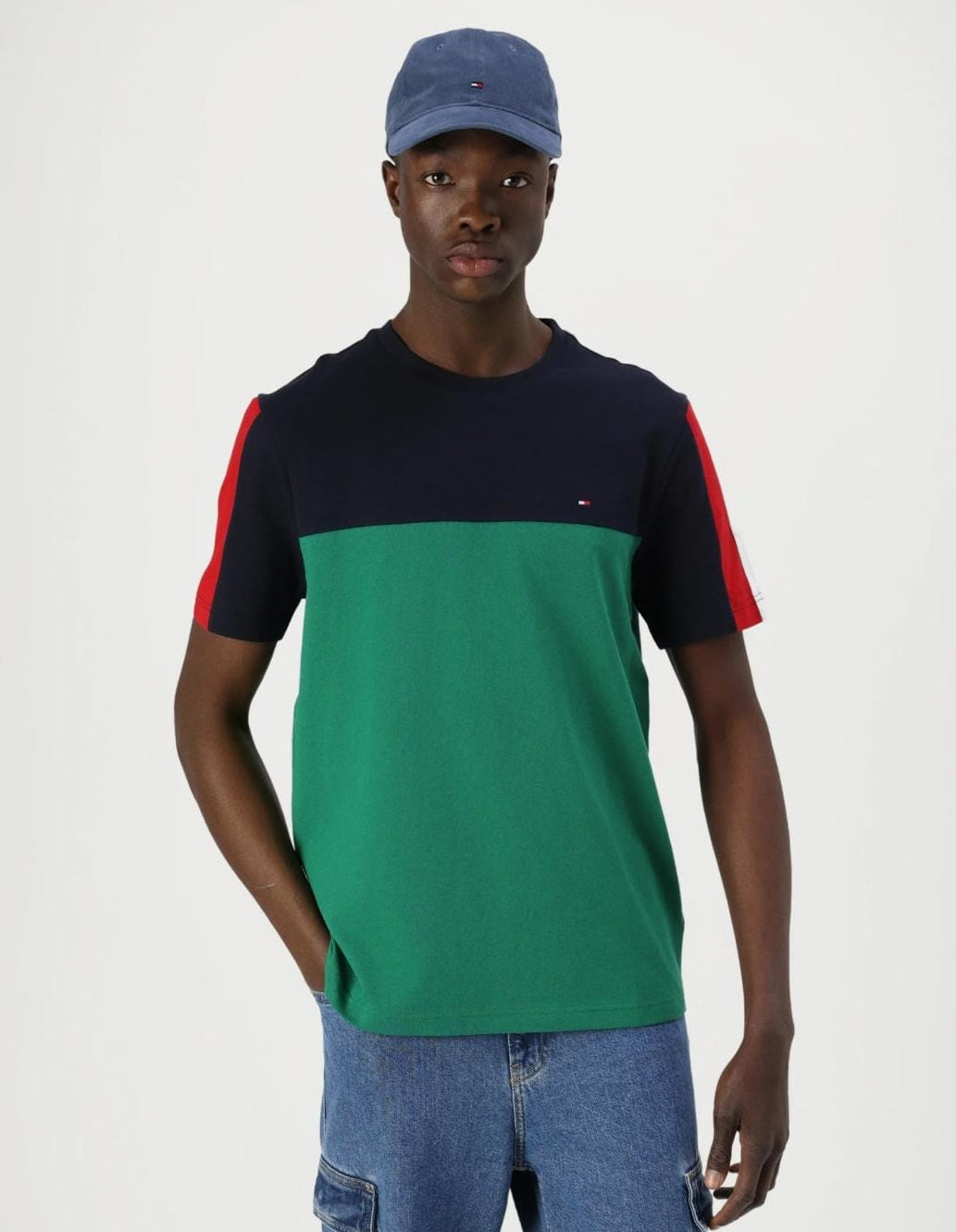 Tommy Colorblock T-shirt Navy/White