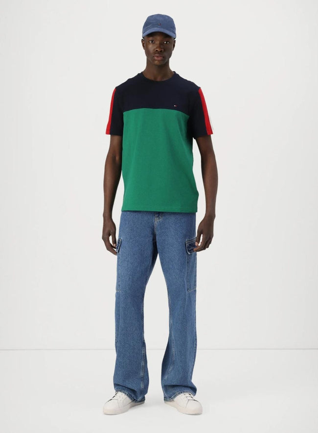 Tommy Colorblock T-shirt Green/Navy