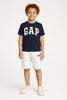 Kids 2 Piece Short Set - Navy/White