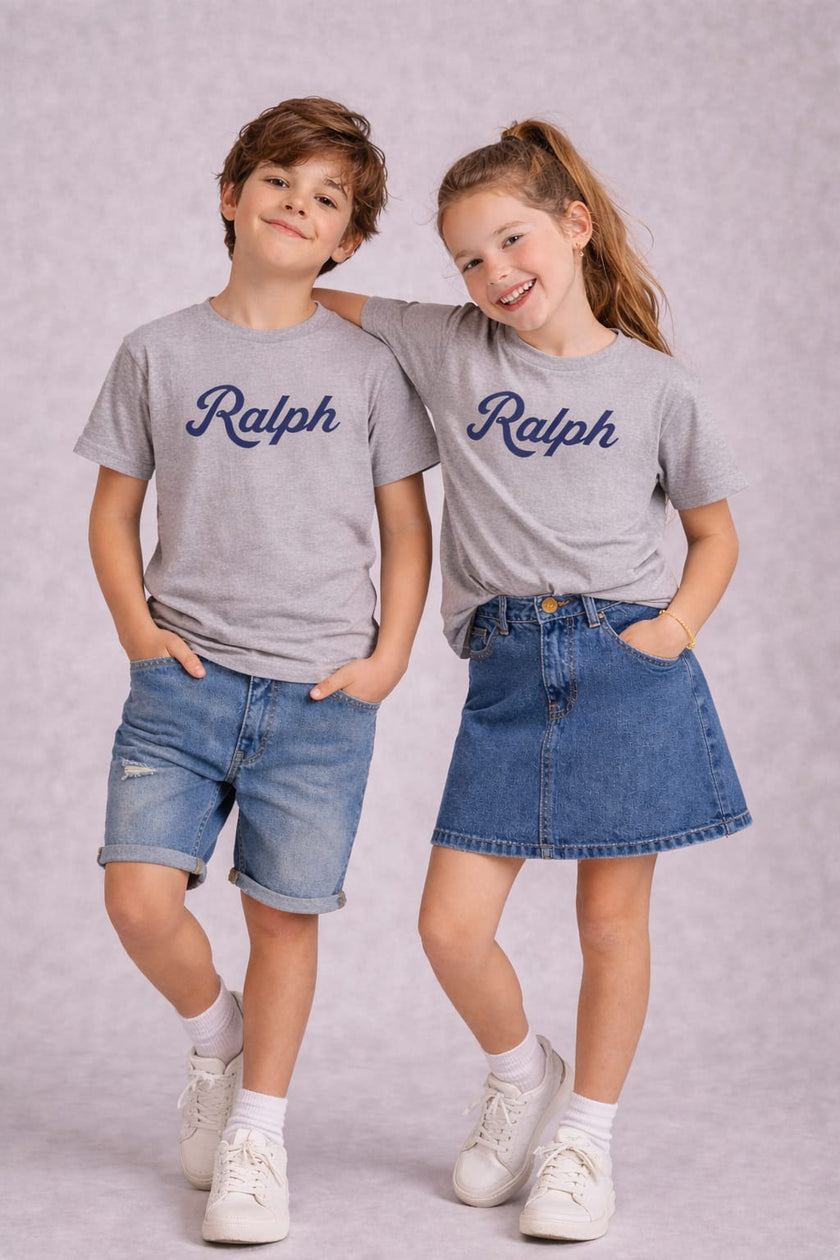 Ralph Printed Cotton Tee - Navy