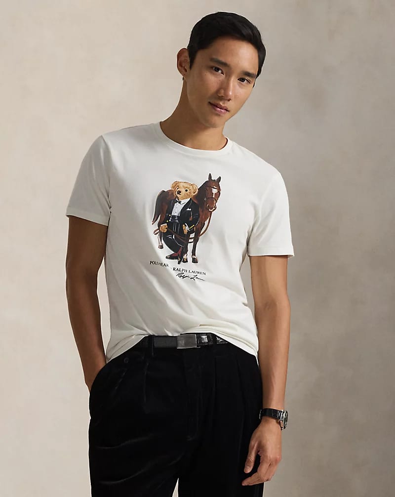 RL Bear & Pony T Shirt - White