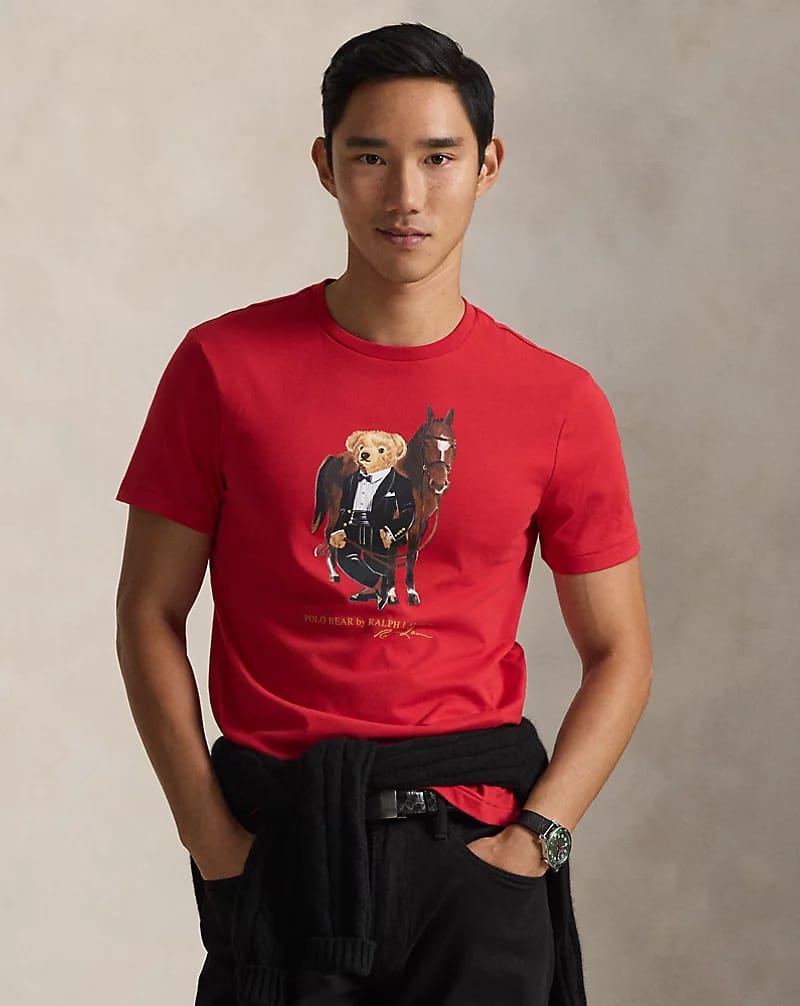 RL Bear & Pony T Shirt - Black