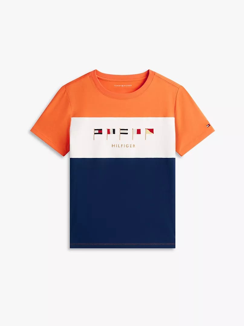 Tommy Colourblock Tshirt - Navy/White/Red