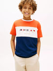 Tommy Colourblock Tshirt - Navy/White/Red