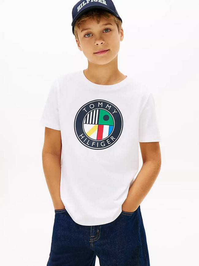 Tommy Logo Tshirt - White