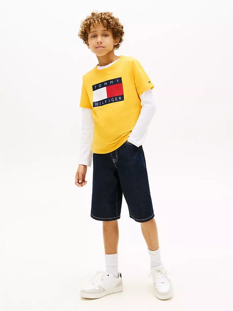 Tommy Center Logo Tshirt - Orange