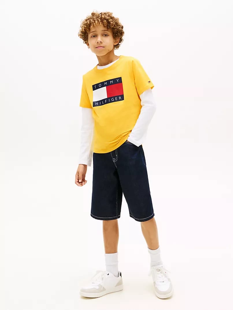 Tommy Center Logo Tshirt - Yellow