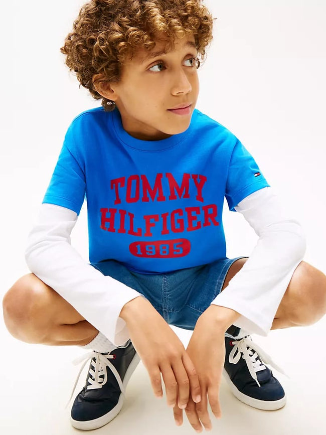Tommy 1985 Logo Tee - Blue