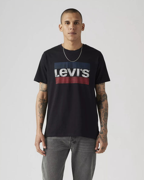 LVS  Classic Logo T Shirt - Black