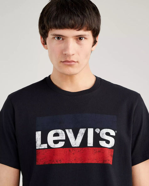 LVS  Classic Logo T Shirt - Black