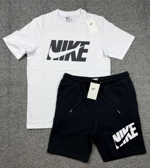 NK Summer Short Set - White/Navy