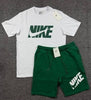 NK Summer Short Set - White/Green