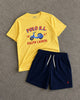 POLO Summer Short Set - Yellow/Navy