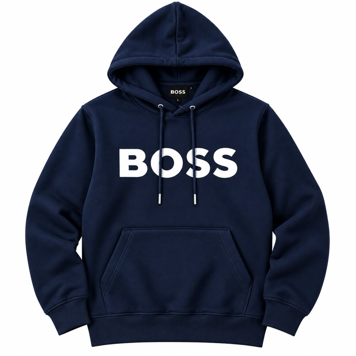 Navy Blue Logo Pullover Hoodie