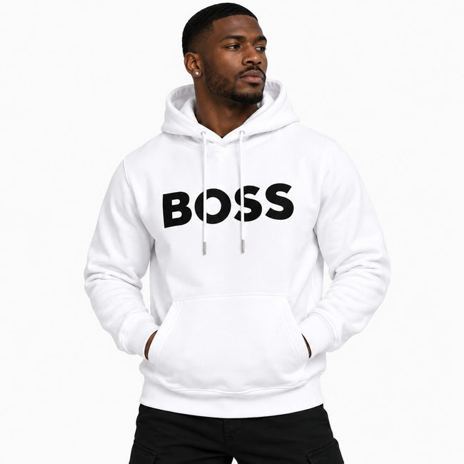 Black Logo Pullover Hoodie